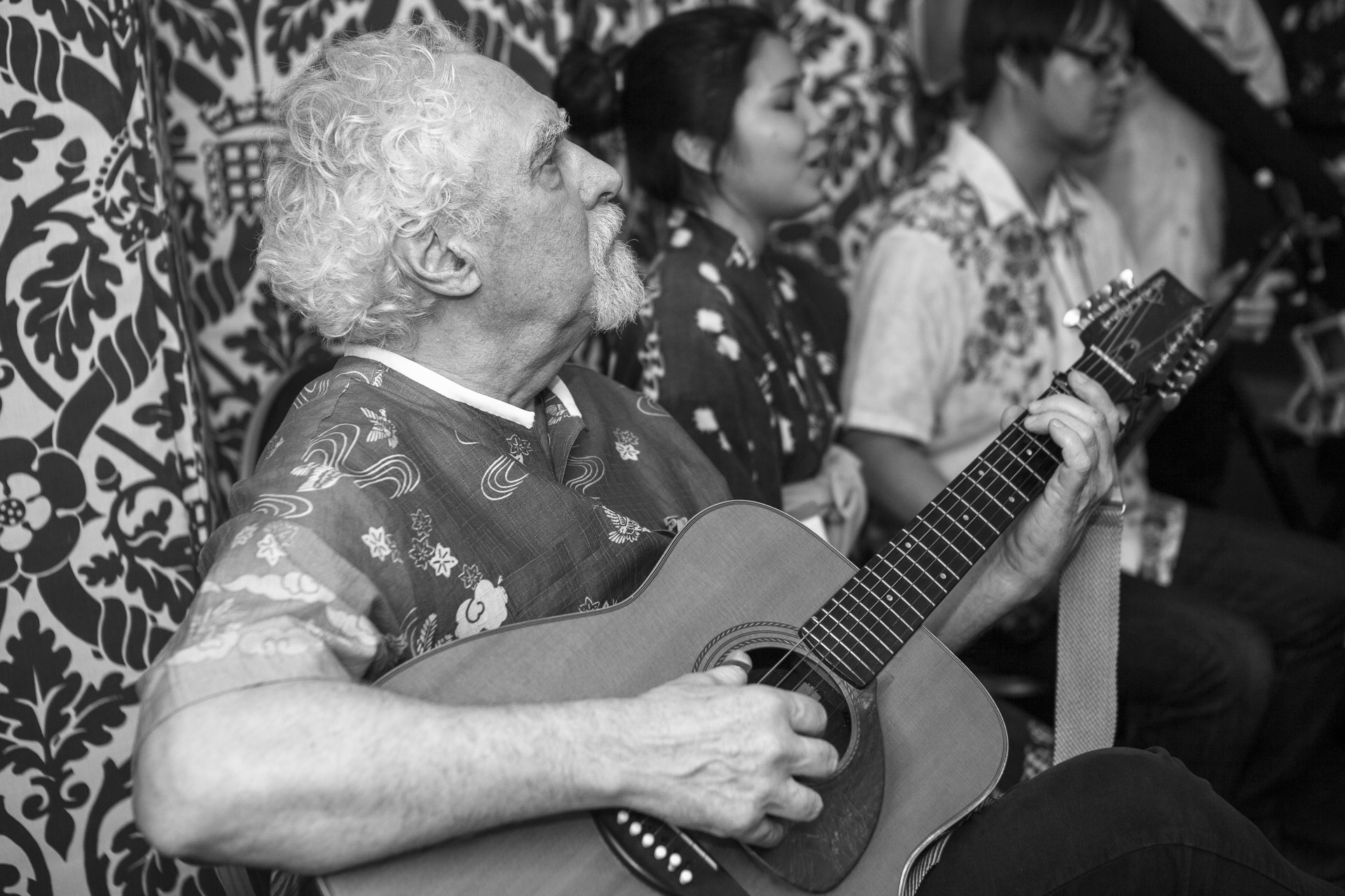 David playing guitar